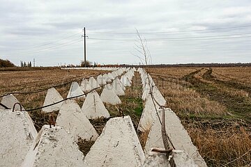 Panzersperren in der Ostukraine