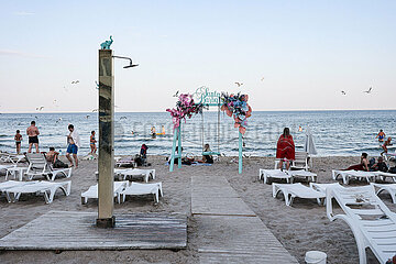 Abendstimmung am Strand von Odessa