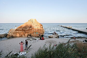 Der gelbe Fels am Strand von Odessa