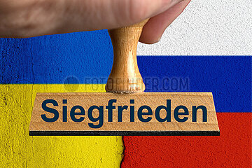 Symbolischer Stempel Siegfrieden