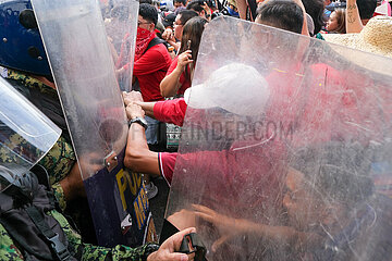 Clashes Between Protestors and Police During a Commemoration Protest for Andres Bonifacio in Manila