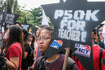 Clashes Between Protestors and Police During a Commemoration Protest for Andres Bonifacio in Manila