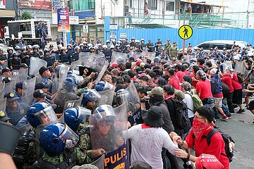 Clashes Between Protestors and Police During a Commemoration Protest for Andres Bonifacio in Manila