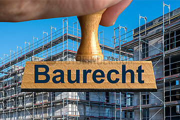 Symbolischer Stempel Baurecht