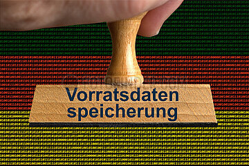 Symbolischer Stempel Vorratsdatenspeicherung