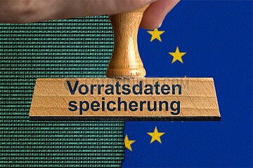 Symbolischer Stempel Vorratsdatenspeicherung
