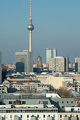 Berlin  Deutschland - Die Skyline von Berlin Zentrum Ost