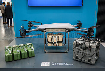 BAE Systems  FalconWorks  Drohne  Messestand  XPONENTIAL Europe 2025  Duesseldorf  Nordrhein-Westfalen  Deutschland
