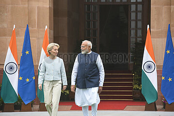 Narendra Modi meets Ursula von der Leyen