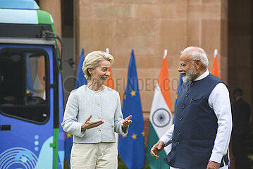 Narendra Modi meets Ursula von der Leyen