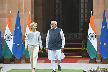 Narendra Modi meets Ursula von der Leyen