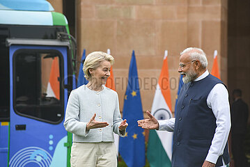 Narendra Modi meets Ursula von der Leyen