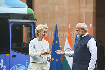 Narendra Modi meets Ursula von der Leyen