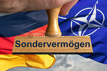 Symbolischer Stempel Sondervermoegen