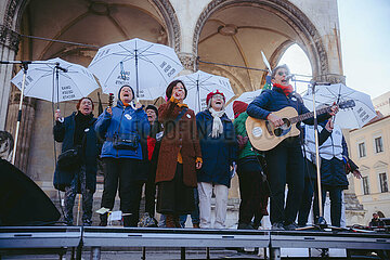 Gemeinsam gegen Rechts Demo in München