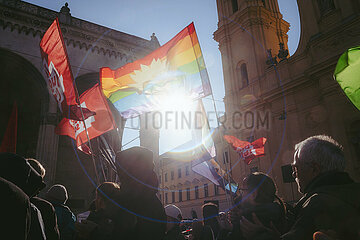 Gemeinsam gegen Rechts Demo in München