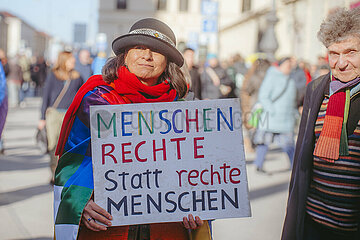 Gemeinsam gegen Rechts Demo in München
