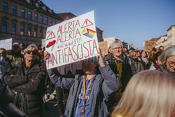 Gemeinsam gegen Rechts Demo in München