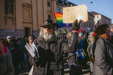 Gemeinsam gegen Rechts Demo in München