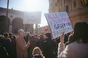 Gemeinsam gegen Rechts Demo in München