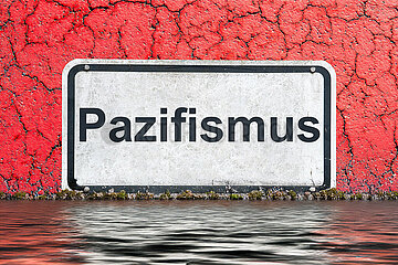 Symbolisches Schild Pazifismus
