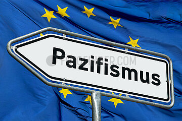Symbolischer Wegweiser Pazifismus