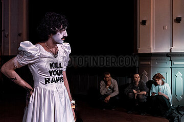 Emirhan X waits to perform