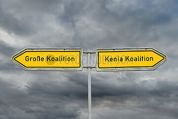 Symbolbild: Große Koalition vs. Kenia-Koalition