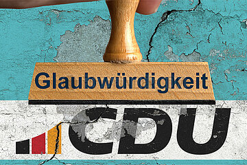 Symbolischer Stempel Glaubwuerdigkeit