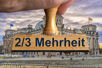 Symbolischer Stempel 2/3 Mehrheit