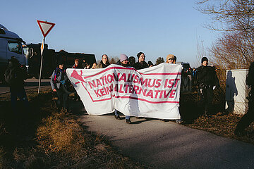 Blockade und Demonstration gegen den politischen Aschermittwoch der AfD in Osterhofen