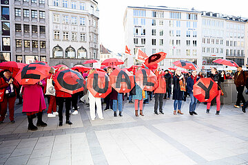 Aktion zum Gender Pay Gap in München
