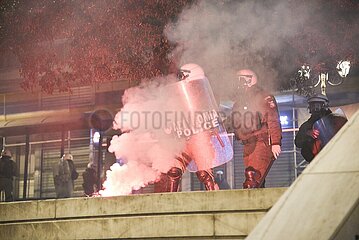 Greece: Riot police clashes with protestors in the center of Athens.