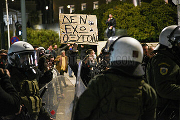 Greece: Riot police clashes with protestors in the center of Athens.