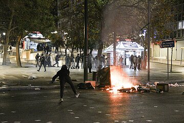 Greece: Riot police clashes with protestors in the center of Athens.
