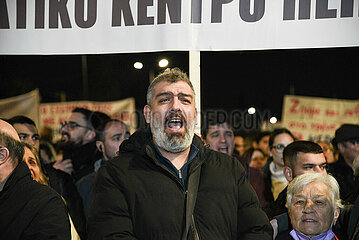 Greece: Thousands of Athenians protest in front of the parliament over Tempi train collision.