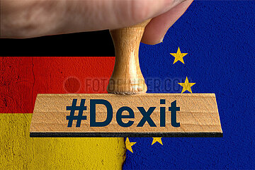 Symbolischer Stempel #Dexit