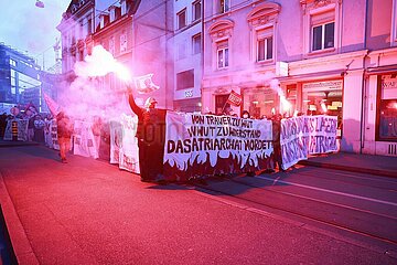Demo zum internationalen Frauentag in Basel / Schweiz
