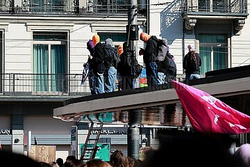 Demo zum internationalen Frauentag in Zürich / Schweiz
