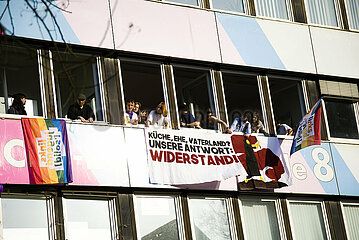 Die Linke in Hannover am 08.03.2025 zum Feministischen Kampftag