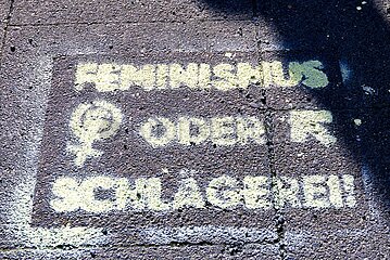 Graffiti in Hannover am 08.03.2025 zum Feministischen Kampftag