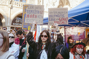Protest zum Internationalenfrauentag in München