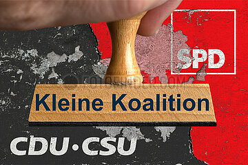 Symbolischer Stempel Kleine Koalition