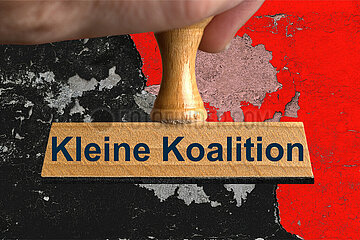 Symbolischer Stempel Kleine Koalition