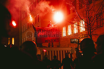 Protestaktion gegen rechten Aufmarsch in Nürnberg