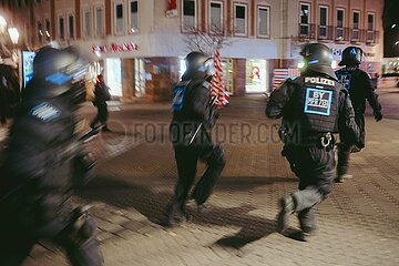Protestaktion gegen rechten Aufmarsch in Nürnberg