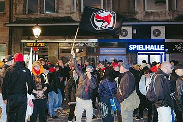 Protestaktion gegen rechten Aufmarsch in Nürnberg