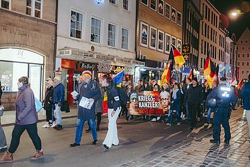 Protestaktion gegen rechten Aufmarsch in Nürnberg