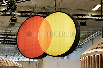 Berlin  Deutschland - Logo des US-amerikanischen Zahlungsdienstleisters Mastercard auf der ITB 2025.