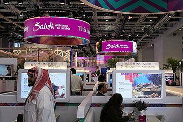 Berlin  Deutschland - Der Messestand von Saudi-Arabien auf der ITB 2025.